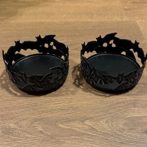 Gold Canyon Black Bat Candle Holders
